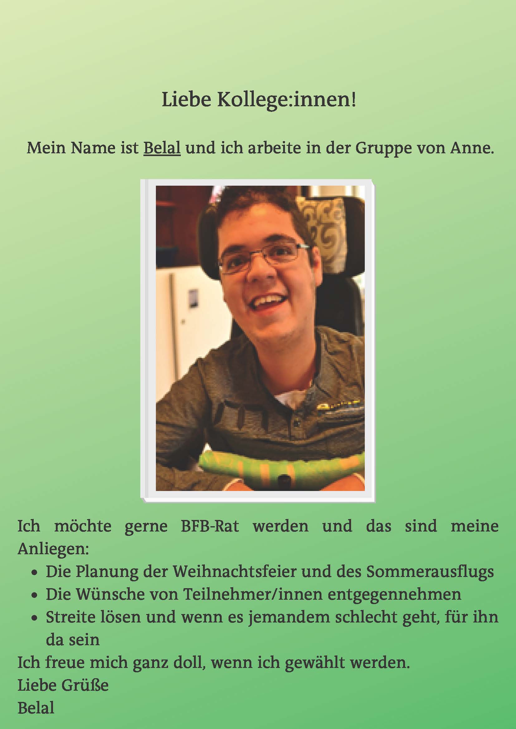 Wahlplakat Belal