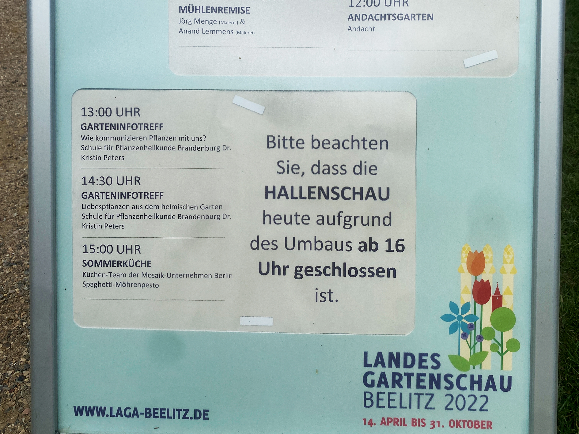 Hinweisschild Laga