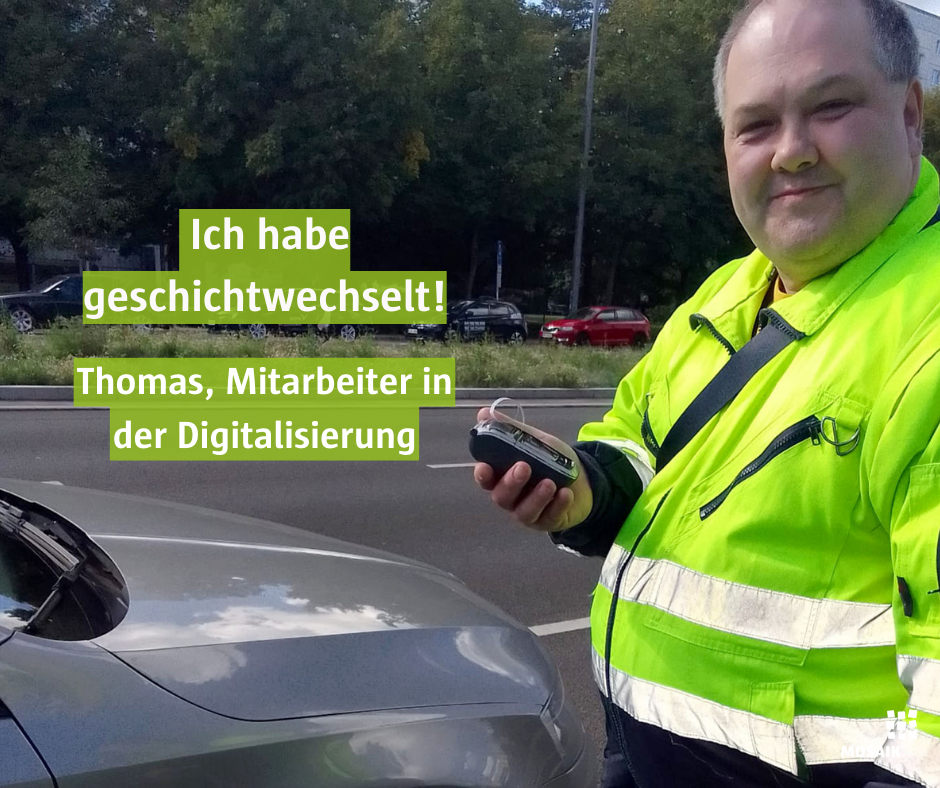 Thomas bei der Verkehrsüberwachung