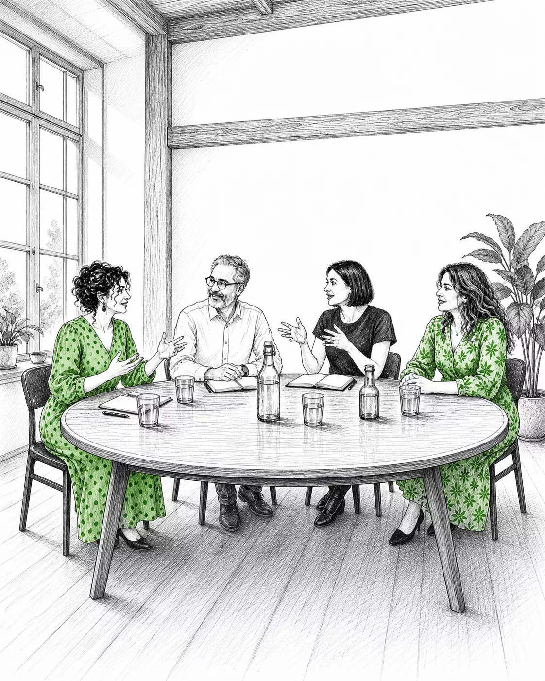 Werkstattlohn-Stammtisch vom 15.07.2026 - Anna, Jenna, Sabine, Thomas