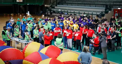 Eröffnung beim 12. Mosaik-Sportfest in der Sömmeringhalle