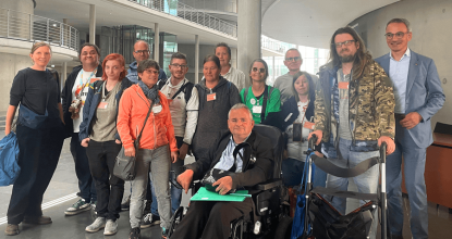 Zum Schichtwechsel 2025 besucht der Werkstattrat von Mosaik den Deutschen Bundestag