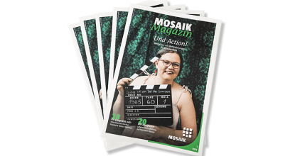 Neueste Ausgabe des Mosaik Magazins - Titelthema: Menschen mit Behinderungen im Rampenlicht