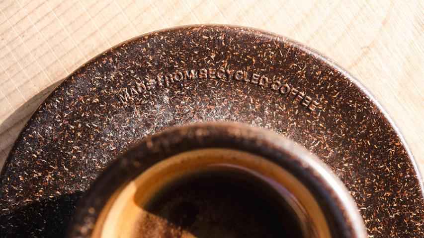 Detailansicht einer Espressotasse von Kaffeeform
