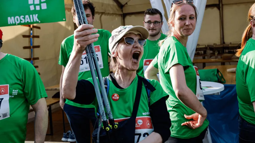 Mosaik beim Berliner Firmenlauf 2025 - hochmotiviert
