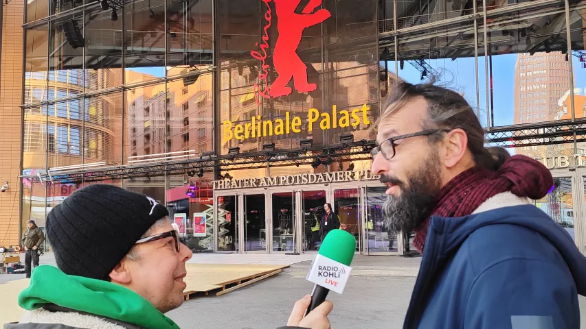 Radio Kohli Moderator interviewt technischen Leiter der Berlinale