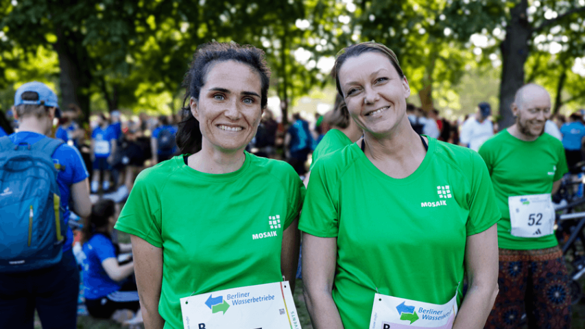 Mosaik beim Berliner Staffellauf - Alle bestens gelaunt