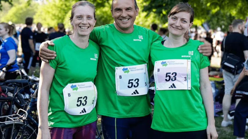 Mosaik beim Berliner Staffellauf - Gute Stimmung